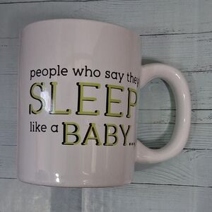 White Ceramic Coffee Mug with Humorous Quote